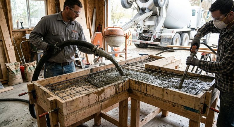 Cement Counter Installation in Marin County, CA