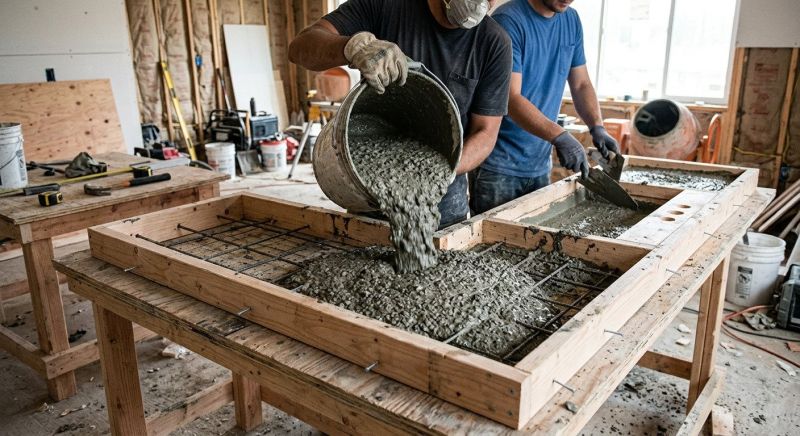 Cement Counter Installation in Santa Rosa, CA