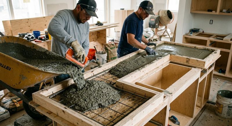 Concrete Counter Installation in Marin County, CA