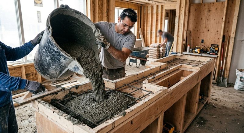 Concrete Counter Installation in Santa Rosa, CA