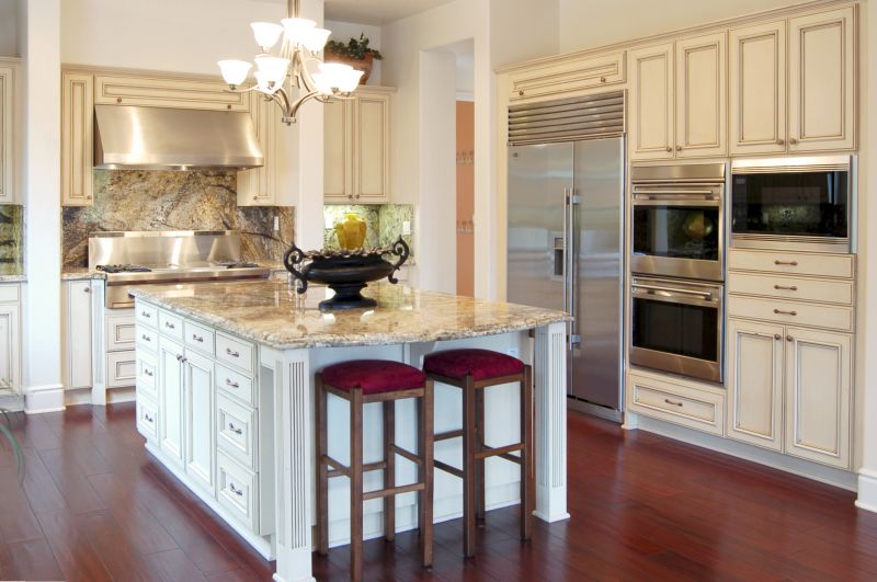 Elegant Granite Kitchen Island