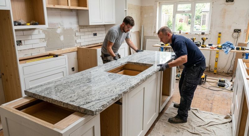 Granite Slab Installation in Santa Rosa, CA